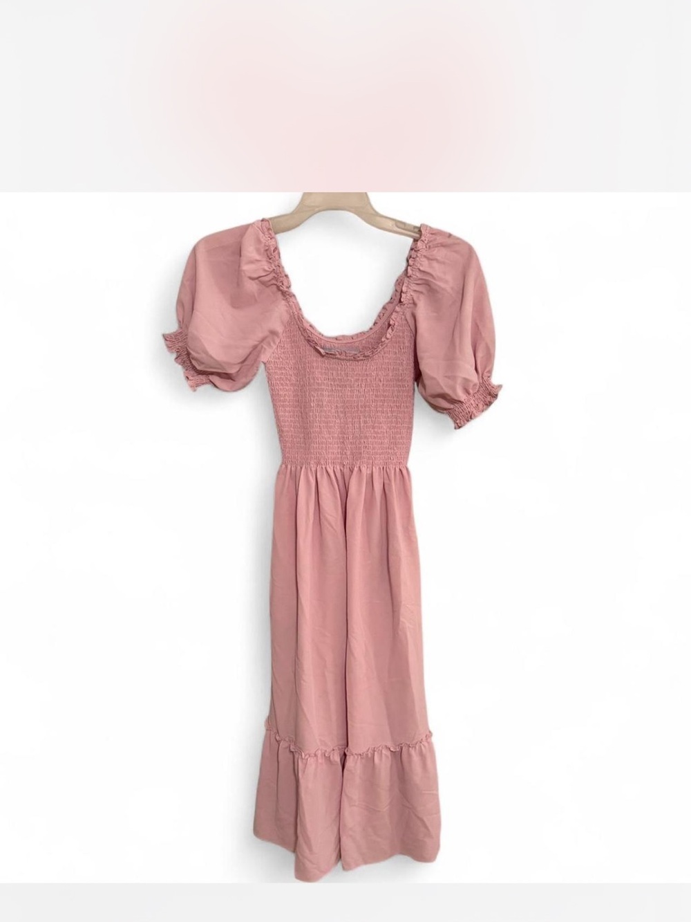 Hill House Puff Sleeve Smocked Maxi Dress - Rose